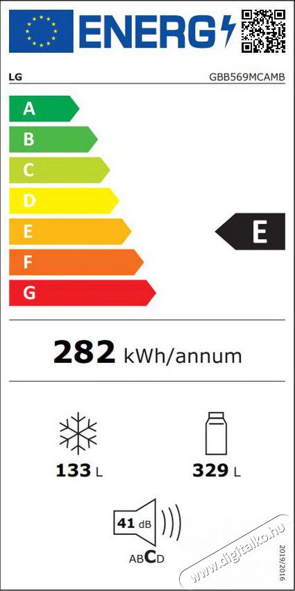 LG GBB569MCAMB alulfagyaszt&oacute;s hűtő Konyhai term&eacute;kek - Hűtő, fagyaszt&oacute; (szabadon&aacute;ll&oacute;) - Alulfagyaszt&oacute;s kombin&aacute;lt hűtő - 371490