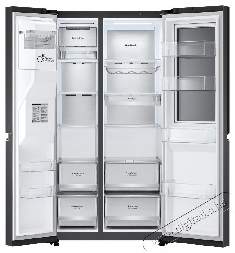 LG GSXV90MCDE HŰTŐ SIDE BY SIDE Konyhai term&eacute;kek - Hűtő, fagyaszt&oacute; (szabadon&aacute;ll&oacute;) - Amerikai t&iacute;pus&uacute; Side By Side hűtő - 499562