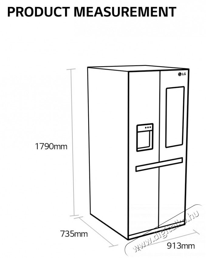 LG GSXV90MCDE HŰTŐ SIDE BY SIDE Konyhai term&eacute;kek - Hűtő, fagyaszt&oacute; (szabadon&aacute;ll&oacute;) - Amerikai t&iacute;pus&uacute; Side By Side hűtő - 499562