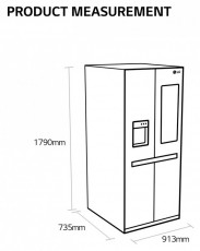 LG GSXV90MCDE HŰTŐ SIDE BY SIDE Konyhai term&eacute;kek - Hűtő, fagyaszt&oacute; (szabadon&aacute;ll&oacute;) - Amerikai t&iacute;pus&uacute; Side By Side hűtő - 499562