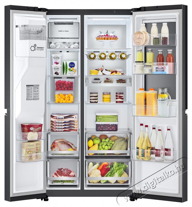 LG GSXV90MCDE HŰTŐ SIDE BY SIDE Konyhai term&eacute;kek - Hűtő, fagyaszt&oacute; (szabadon&aacute;ll&oacute;) - Amerikai t&iacute;pus&uacute; Side By Side hűtő - 499562