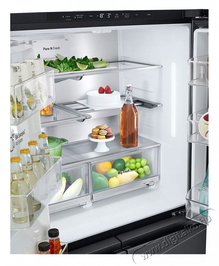 LG GMG960EVEE Side by Side hűtő Konyhai term&eacute;kek - Hűtő, fagyaszt&oacute; (szabadon&aacute;ll&oacute;) - Amerikai t&iacute;pus&uacute; Side By Side hűtő - 500805