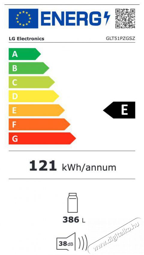 LG GLT51PZGSZ egyajt&oacute;s hűtőszekr&eacute;ny Konyhai term&eacute;kek - Hűtő, fagyaszt&oacute; (szabadon&aacute;ll&oacute;) - Fagyaszt&oacute; n&eacute;lk&uuml;li hűtő - 372261