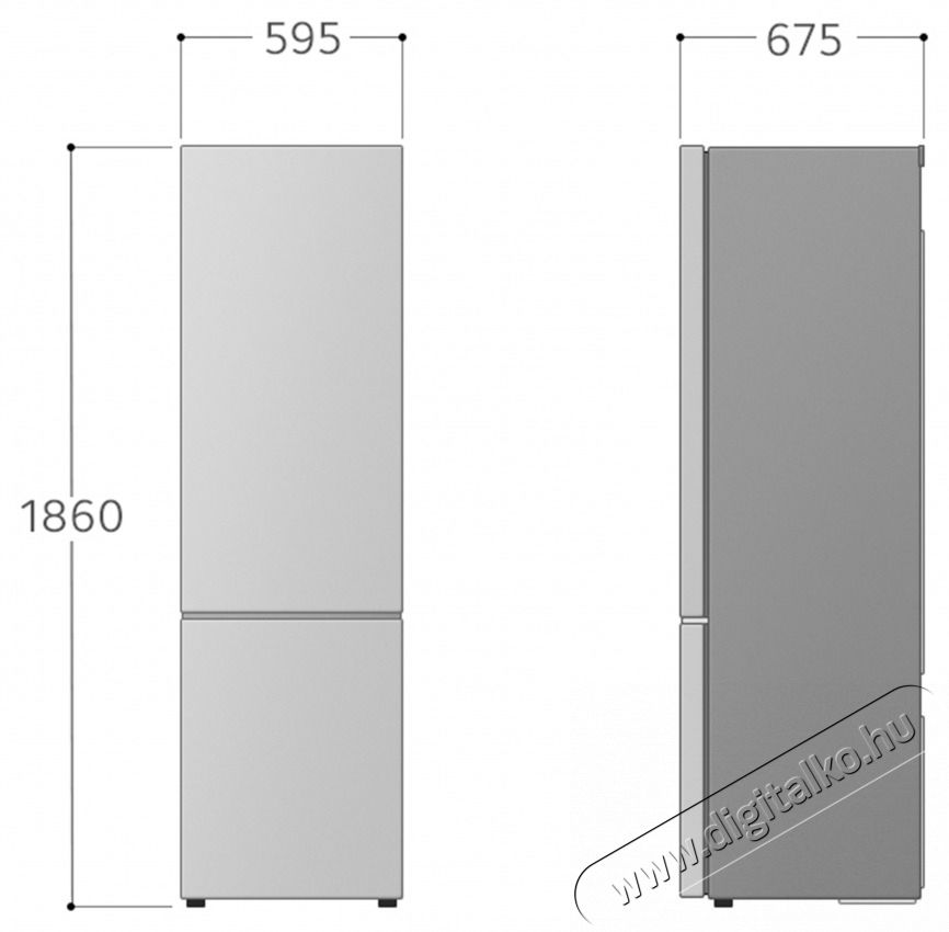 LG GBV3100AEP Alulfagyaszt&oacute;s hűtőszekr&eacute;ny, Fresh Converter &eacute;s ThinQ technol&oacute;gia Konyhai term&eacute;kek - Hűtő, fagyaszt&oacute; (szabadon&aacute;ll&oacute;) - Alulfagyaszt&oacute;s kombin&aacute;lt hűtő - 531147