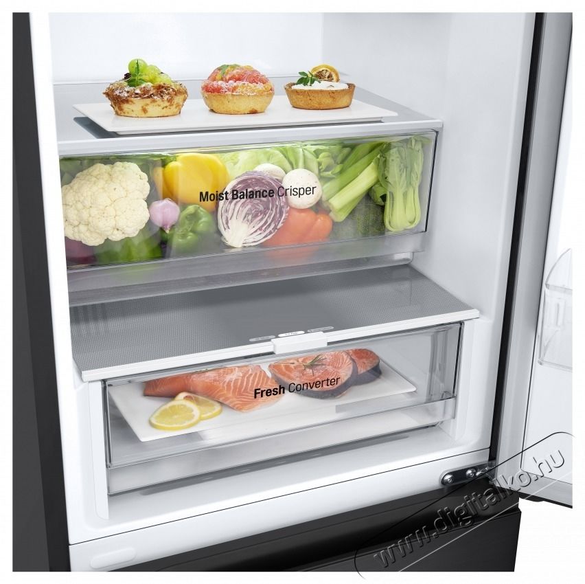 LG GBV3100AEP Alulfagyaszt&oacute;s hűtőszekr&eacute;ny, Fresh Converter &eacute;s ThinQ technol&oacute;gia Konyhai term&eacute;kek - Hűtő, fagyaszt&oacute; (szabadon&aacute;ll&oacute;) - Alulfagyaszt&oacute;s kombin&aacute;lt hűtő - 531147