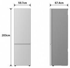 LG GBBS726CMB Alulfagyaszt&oacute;s hűtőszekr&eacute;ny Konyhai term&eacute;kek - Hűtő, fagyaszt&oacute; (szabadon&aacute;ll&oacute;) - Alulfagyaszt&oacute;s kombin&aacute;lt hűtő - 534043