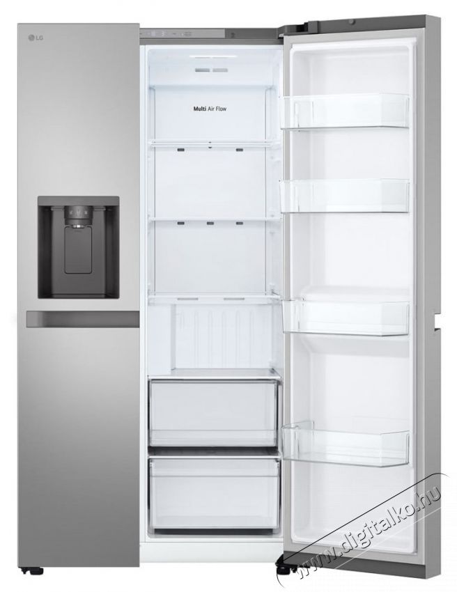 LG GSL40PYPE Side by side hűtőszekr&eacute;ny, 638l, No Frost, Smart Inverter kompresszor, LinearCooling, Smart Diagnosis, V&iacute;zadagol&oacute;, E energiaoszt&aacute;ly, H: 179cm, Ez&uuml;st Konyhai term&eacute;kek - Hűtő, fagyaszt&oacute; (szabadon&aacute;ll&oacute;) - Amerikai t&iacute;pus&uacute; Side By Side hűtő - 535410