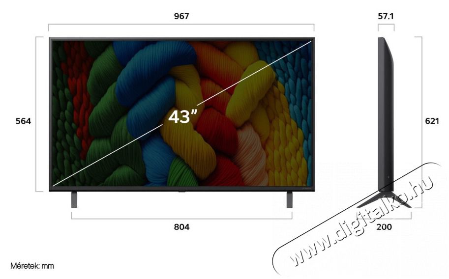 LG 43NANO80A3B 43 colos NanoCell AI NANO80 4K Smart TV 2025 Telev&iacute;zi&oacute;k - LED telev&iacute;zi&oacute; - UHD 4K felbont&aacute;s&uacute; - 506684