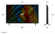 LG 43NANO80A3B 43 colos NanoCell AI NANO80 4K Smart TV 2025 Telev&iacute;zi&oacute;k - LED telev&iacute;zi&oacute; - UHD 4K felbont&aacute;s&uacute; - 506684