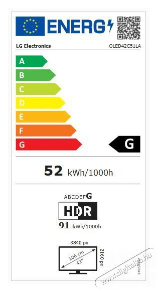 LG OLED42C51LA 42 colos LG OLED evo AI C5 4K Smart TV 2025 Telev&iacute;zi&oacute;k - OLED telev&iacute;zi&oacute; - UHD 4K felbont&aacute;s&uacute; - 507151