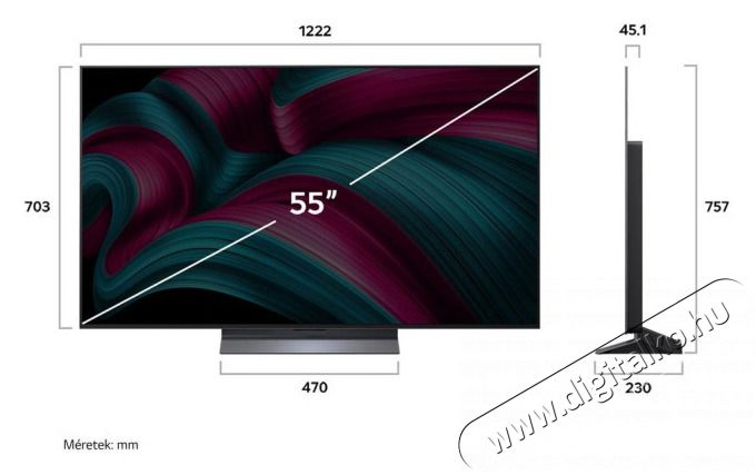 LG OLED55C51LA 55 colos LG OLED evo AI C5 4K Smart TV 2025 Telev&iacute;zi&oacute;k - OLED telev&iacute;zi&oacute; - UHD 4K felbont&aacute;s&uacute; - 507218