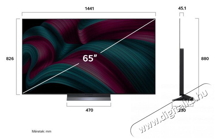 LG OLED65C51LA 65 colos LG OLED evo AI C5 4K Smart TV 2025 Telev&iacute;zi&oacute;k - OLED telev&iacute;zi&oacute; - UHD 4K felbont&aacute;s&uacute; - 507106