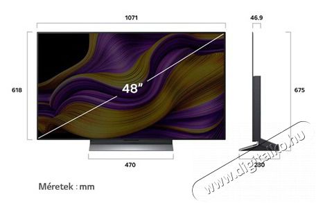 LG OLED48G53LS UHD SMART OLED TV Telev&iacute;zi&oacute;k - OLED telev&iacute;zi&oacute; - UHD 4K felbont&aacute;s&uacute; - 516813