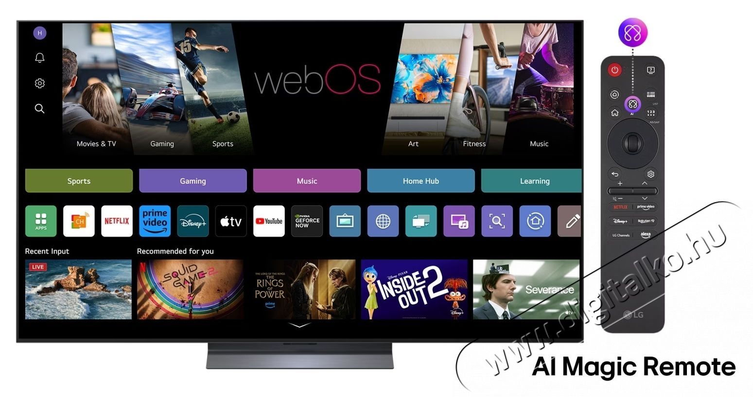 LG OLED65C52LA telev&iacute;zi&oacute;, 164 cm, Smart, 4K Ultra HD, 100 Hz, F energiaoszt&aacute;ly Telev&iacute;zi&oacute;k - OLED telev&iacute;zi&oacute; - UHD 4K felbont&aacute;s&uacute; - 531139