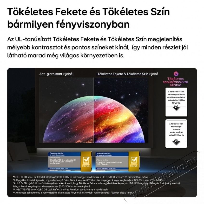 LG OLED65C61LA 65 colos OLED evo AI C6 4K Smart TV 2026 Telev&iacute;zi&oacute;k - OLED telev&iacute;zi&oacute; - UHD 4K felbont&aacute;s&uacute; - 540579
