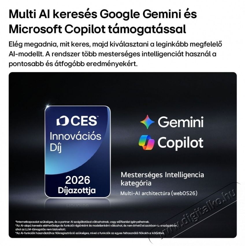LG OLED65C61LA 65 colos OLED evo AI C6 4K Smart TV 2026 Telev&iacute;zi&oacute;k - OLED telev&iacute;zi&oacute; - UHD 4K felbont&aacute;s&uacute; - 540579