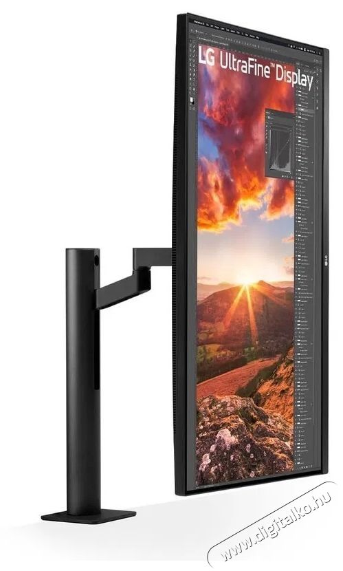 LG UltraFine 31.5  32UN880K-B Monitor, LED IPS, UHD (3840x2160), 60Hz, 5ms, USB Type-C, HDMI, Display Port, Ergo Stand, Pivot, fekete Iroda &eacute;s sz&aacute;m&iacute;t&aacute;stechnika - Monitor - Monitor - 533568