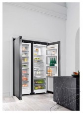 Liebherr XRFbd 5220 side-by-side hűtőszekr&eacute;ny-blacksteel Konyhai term&eacute;kek - Hűtő, fagyaszt&oacute; (szabadon&aacute;ll&oacute;) - Amerikai t&iacute;pus&uacute; Side By Side hűtő - 374795