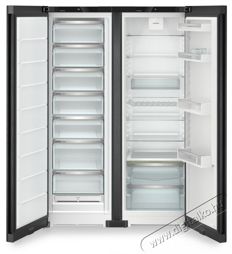 Liebherr XRFbd 5220 side-by-side hűtőszekr&eacute;ny-blacksteel Konyhai term&eacute;kek - Hűtő, fagyaszt&oacute; (szabadon&aacute;ll&oacute;) - Amerikai t&iacute;pus&uacute; Side By Side hűtő - 374795