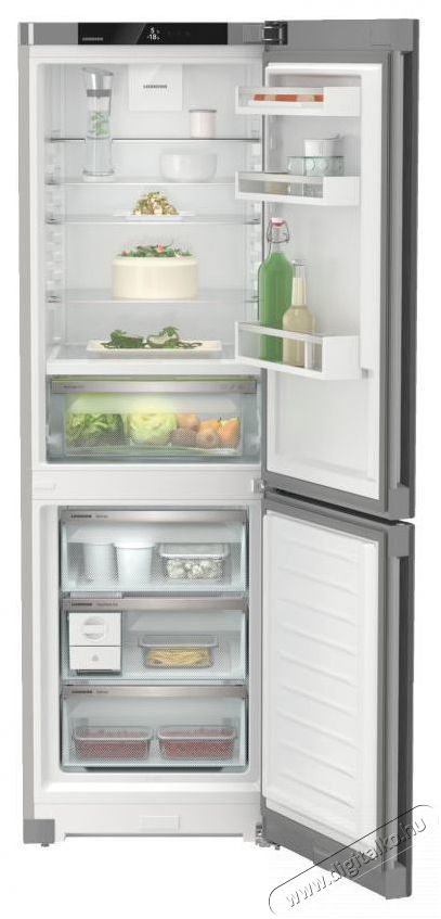 Liebherr CBNsfc 5223 Kombin&aacute;lt hűtőszekr&eacute;ny, 320 l, NoFrost, BioFresh, Kijelző, Szenzorvez&eacute;rl&eacute;s, C energiaoszt&aacute;ly, 35 dB, M 185,5 cm, SteelFinish Konyhai term&eacute;kek - Hűtő, fagyaszt&oacute; (szabadon&aacute;ll&oacute;) - Alulfagyaszt&oacute;s kombin&aacute;lt hűtő - 494613