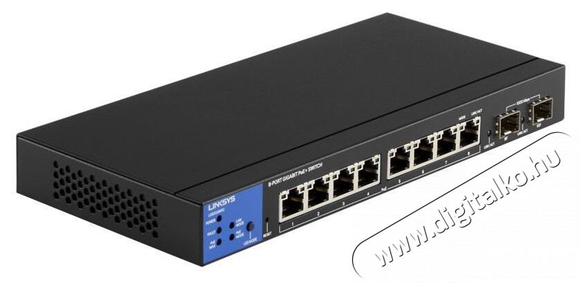 Linksys SMB LGS310MPC 8port POE+ GbE LAN +2 SFP Port Smart menedzselhető asztali Switch Iroda &eacute;s sz&aacute;m&iacute;t&aacute;stechnika - H&aacute;l&oacute;zat - Switch - 396042