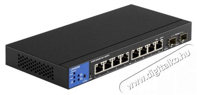 Linksys SMB LGS310MPC 8port POE+ GbE LAN +2 SFP Port Smart menedzselhető asztali Switch Iroda &eacute;s sz&aacute;m&iacute;t&aacute;stechnika - H&aacute;l&oacute;zat - Switch - 396042