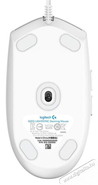 Logitech G203 Lightsync gamer eg&eacute;r - feh&eacute;r Iroda &eacute;s sz&aacute;m&iacute;t&aacute;stechnika - Eg&eacute;r - Vezet&eacute;kes eg&eacute;r - 367941