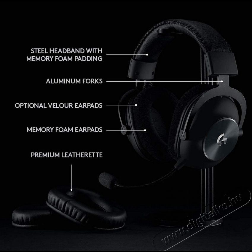 Logitech G PRO X USB vezet&eacute;kes gamer headset - fekete  Audio-Video / Hifi / Multim&eacute;dia - F&uuml;l &eacute;s Fejhallgat&oacute;k - Fejhallgat&oacute; - 367925