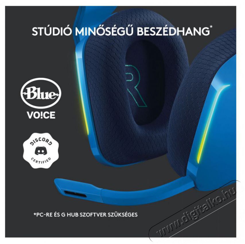 Logitech G733 Lightspeed Wireless RGB gamer headset - k&eacute;k Audio-Video / Hifi / Multim&eacute;dia - F&uuml;l &eacute;s Fejhallgat&oacute;k - Fejhallgat&oacute; mikrofonnal / headset - 379642