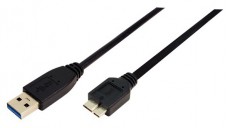 LogiLink CU0037 USB 3.0 A->B x2 apa Micro 0.6 m csatlakozó kábel Iroda és számítástechnika - Számítógép tartozék - USB kábel - 387664