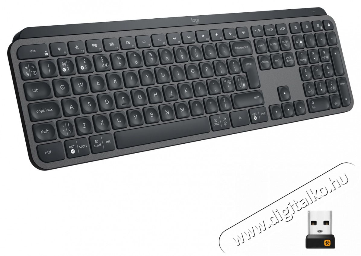 Logitech MX Keys vezet&eacute;k n&eacute;lk&uuml;li billentyűzet h&aacute;tt&eacute;rvil&aacute;g&iacute;t&aacute;ssal, US layout (920-009415) Iroda &eacute;s sz&aacute;m&iacute;t&aacute;stechnika - Billentyűzet / billentyűzet szett - Vezet&eacute;k n&eacute;lk&uuml;li - 400295