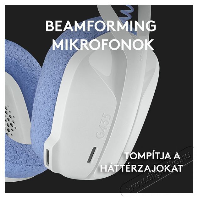 Logitech G435 Lightspeed Wireless feh&eacute;r gamer headset Audio-Video / Hifi / Multim&eacute;dia - F&uuml;l &eacute;s Fejhallgat&oacute;k - Fejhallgat&oacute; mikrofonnal / headset - 384925