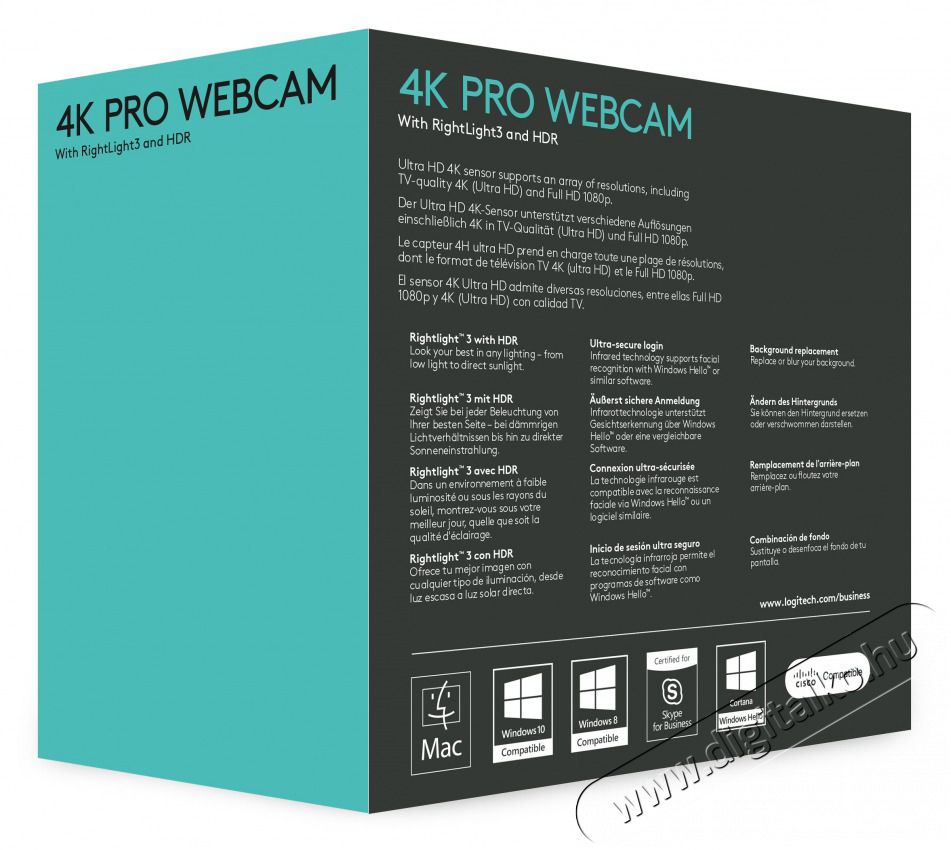 Logitech Brio Ultra HD Pro webkamera Iroda &eacute;s sz&aacute;m&iacute;t&aacute;stechnika - Webkamera - 428542