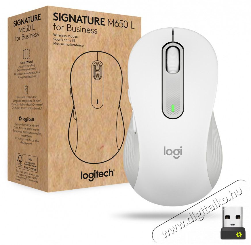 Logitech M650 Signature for Business vezet&eacute;k n&eacute;lk&uuml;li piszkosfeh&eacute;r eg&eacute;r Iroda &eacute;s sz&aacute;m&iacute;t&aacute;stechnika - Eg&eacute;r - Vezet&eacute;k n&eacute;lk&uuml;li eg&eacute;r - 431777