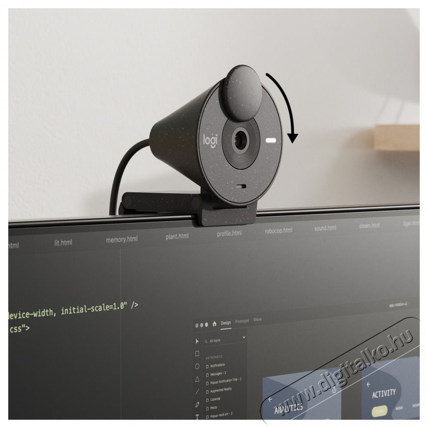 Logitech 960-001436 Brio 300 grafitsz&uuml;rke webkamera Iroda &eacute;s sz&aacute;m&iacute;t&aacute;stechnika - Webkamera - 465044