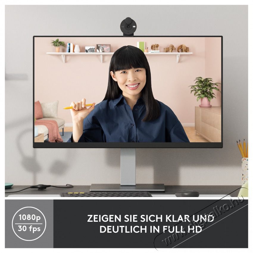 Logitech 960-001436 Brio 300 grafitsz&uuml;rke webkamera Iroda &eacute;s sz&aacute;m&iacute;t&aacute;stechnika - Webkamera - 465044