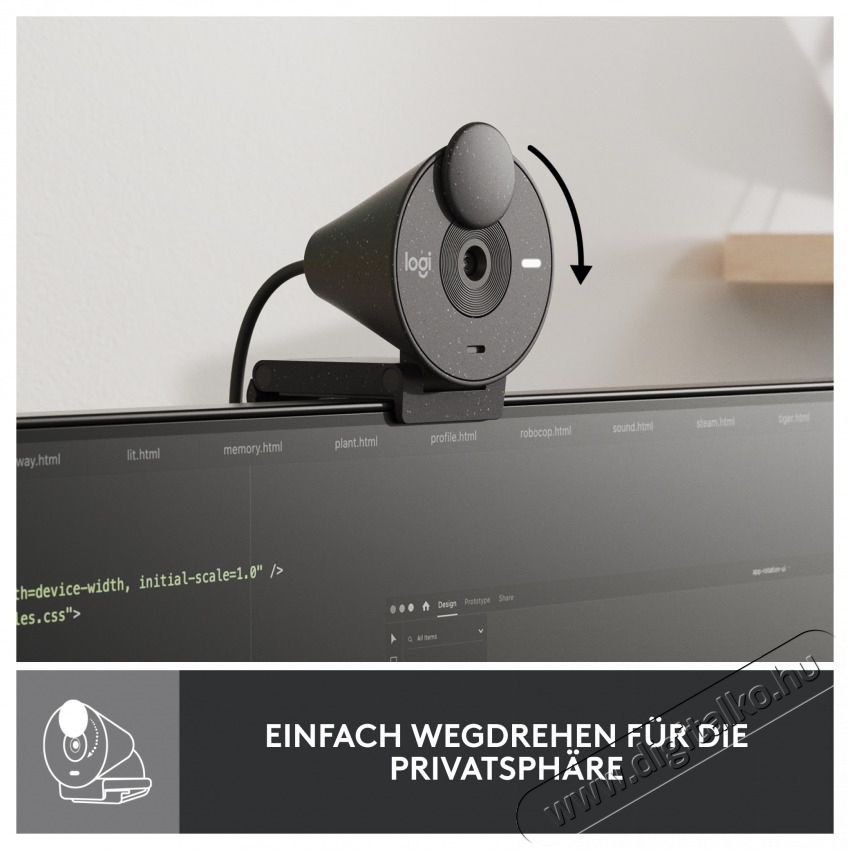Logitech 960-001436 Brio 300 grafitsz&uuml;rke webkamera Iroda &eacute;s sz&aacute;m&iacute;t&aacute;stechnika - Webkamera - 465044