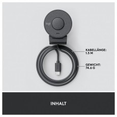 Logitech 960-001436 Brio 300 grafitsz&uuml;rke webkamera Iroda &eacute;s sz&aacute;m&iacute;t&aacute;stechnika - Webkamera - 465044