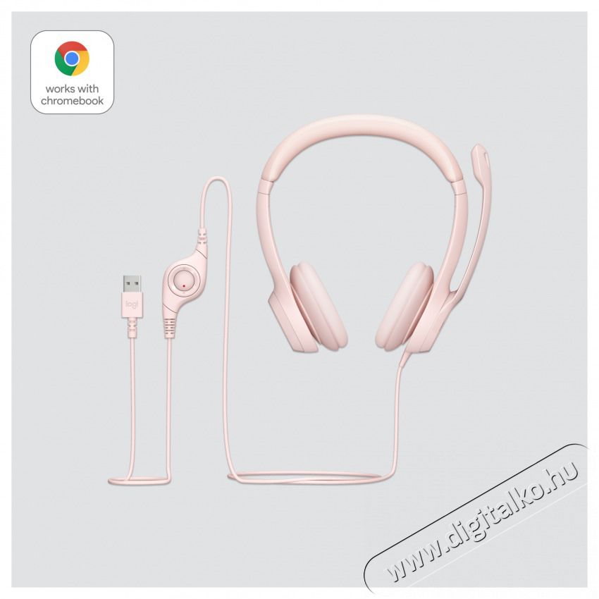 Logitech 981-001281 H390 USB-s r&oacute;zsasz&iacute;n mikrofonos fejhallgat&oacute; Audio-Video / Hifi / Multim&eacute;dia - F&uuml;l &eacute;s Fejhallgat&oacute;k - Fejhallgat&oacute; mikrofonnal / headset - 465043