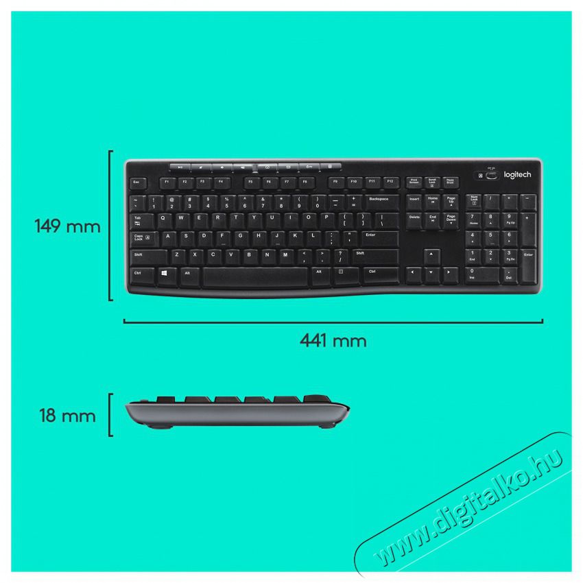 Logitech MK270 UK fekete vezet&eacute;k n&eacute;lk&uuml;li billentyűzet + eg&eacute;r Iroda &eacute;s sz&aacute;m&iacute;t&aacute;stechnika - Billentyűzet / billentyűzet szett - Vezet&eacute;k n&eacute;lk&uuml;li - 478583