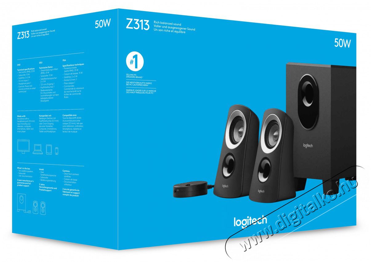 Logitech Z-313 jack 2.1 hangsz&oacute;r&oacute; (980-000413) Iroda &eacute;s sz&aacute;m&iacute;t&aacute;stechnika - PC hangsz&oacute;r&oacute; / hangfal - 321837