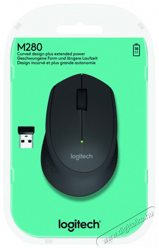 Logitech M280 vezet&eacute;k n&eacute;lk&uuml;li eg&eacute;r (910-004287) - fekete Iroda &eacute;s sz&aacute;m&iacute;t&aacute;stechnika - Eg&eacute;r - Vezet&eacute;k n&eacute;lk&uuml;li eg&eacute;r - 321805