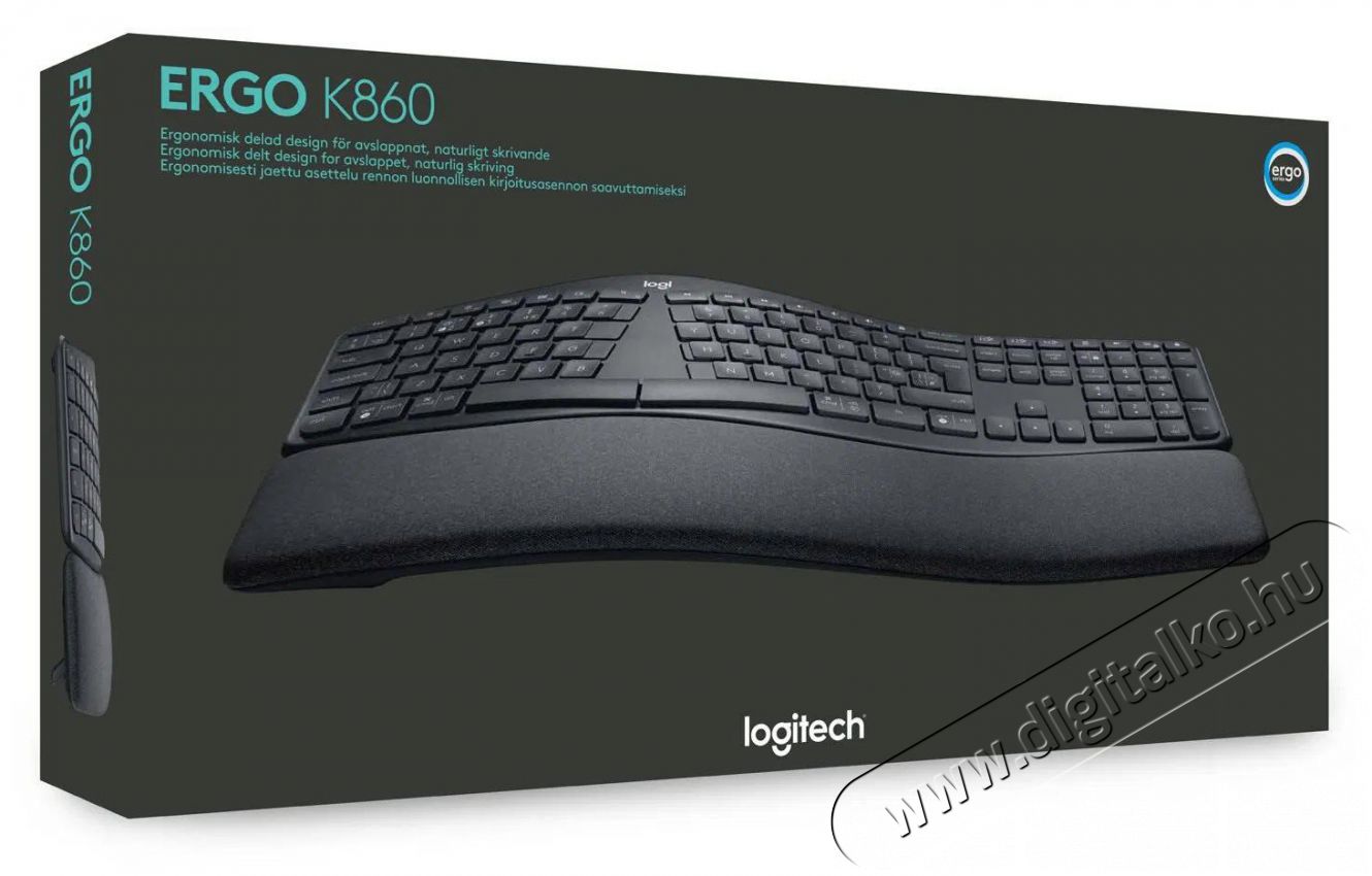Logitech Ergo K860 Wireless Split Keyboard - US INTL Tv kieg&eacute;sz&iacute;tők - T&aacute;vvez&eacute;rlő - Wireless billentyűzet - 503377