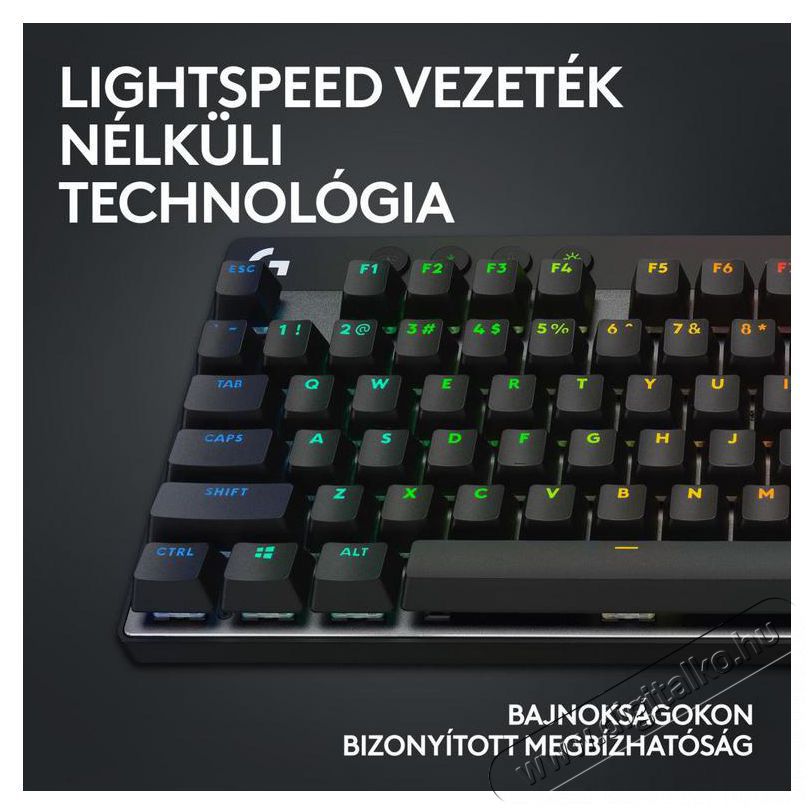 Logitech G PRO X TKL Lightspeed Tactile, fekete Iroda &eacute;s sz&aacute;m&iacute;t&aacute;stechnika - Billentyűzet / billentyűzet szett - Vezet&eacute;k n&eacute;lk&uuml;li - 503385