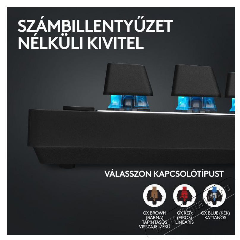 Logitech G PRO X TKL Lightspeed Tactile, fekete Iroda &eacute;s sz&aacute;m&iacute;t&aacute;stechnika - Billentyűzet / billentyűzet szett - Vezet&eacute;k n&eacute;lk&uuml;li - 503385