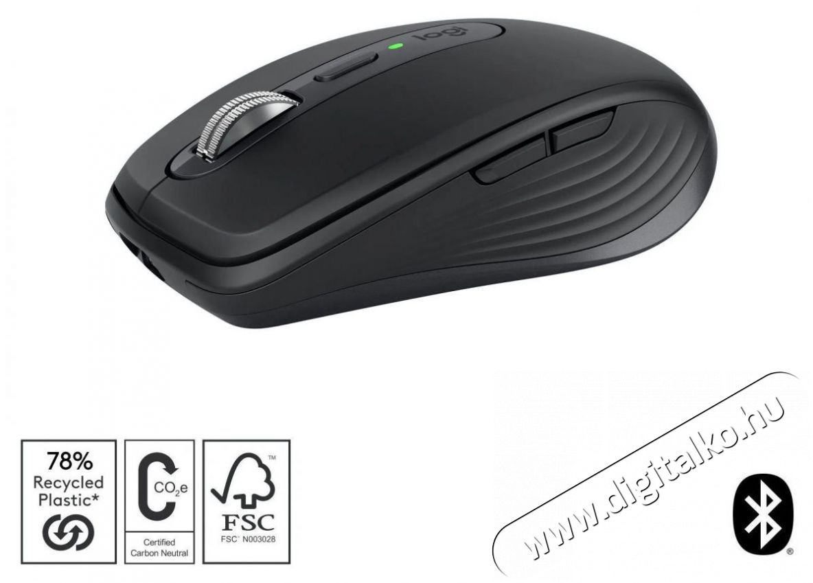 Logitech MX Anywhere 3S Graphite Iroda &eacute;s sz&aacute;m&iacute;t&aacute;stechnika - Eg&eacute;r - Vezet&eacute;k n&eacute;lk&uuml;li eg&eacute;r - 503378