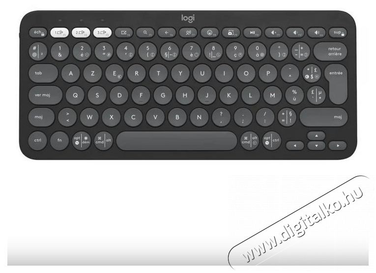 Logitech Pebble Keyboard 2 K380s, Graphite - US INTL Iroda &eacute;s sz&aacute;m&iacute;t&aacute;stechnika - Billentyűzet / billentyűzet szett - Vezet&eacute;k n&eacute;lk&uuml;li - 503381
