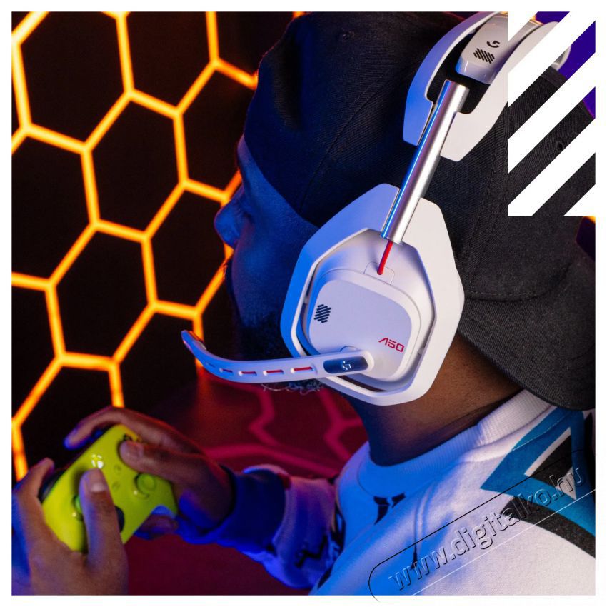 Logitech G A50 LIGHTSPEED, feh&eacute;r Audio-Video / Hifi / Multim&eacute;dia - F&uuml;l &eacute;s Fejhallgat&oacute;k - Fejhallgat&oacute; - 510109