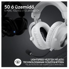 Logitech G PRO X 2 LIGHTSPEED Gaming Headset, feh&eacute;r Audio-Video / Hifi / Multim&eacute;dia - F&uuml;l &eacute;s Fejhallgat&oacute;k - Fejhallgat&oacute; - 510105