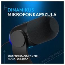 Logitech G Blue Yeti GX dinamikus RGB, black Fot&oacute;-Vide&oacute; kieg&eacute;sz&iacute;tők - Mikrofon - Fot&oacute;-vide&oacute; mikrofon - 525245